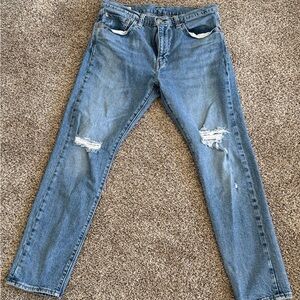 Men's Levi’s 512 Medium Wash Distressed Jeans